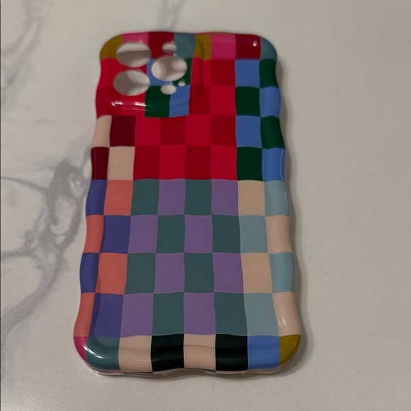 Multicolor Checkered Phone Case - Picture 1 of 1